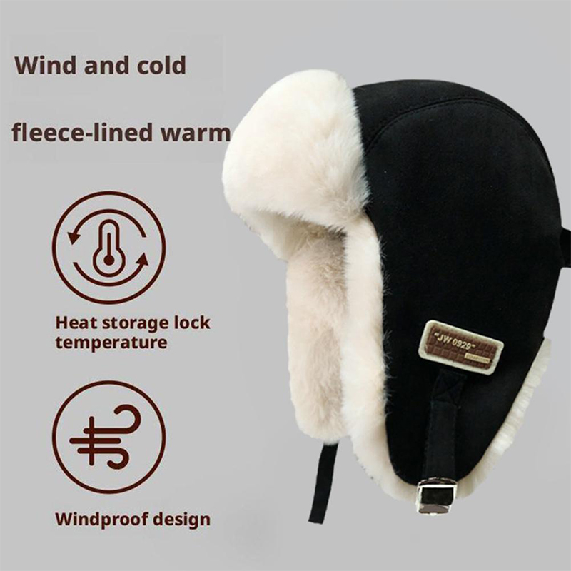 Winter Trapper Hat - Gorro de piel Ushanka ruso grueso