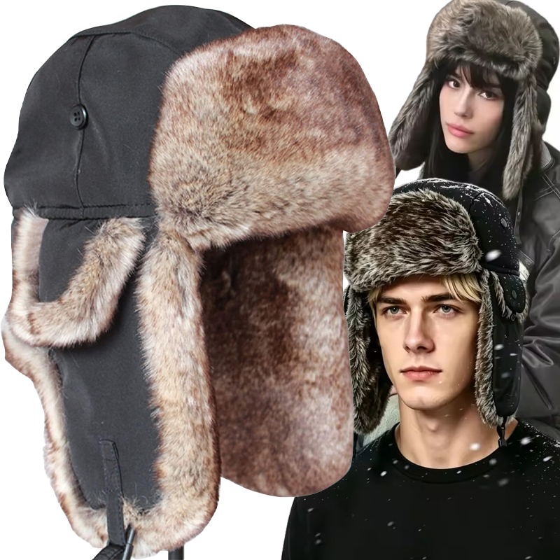 Winter Trapper Hat - Gorros de invierno cálidos para hombre,