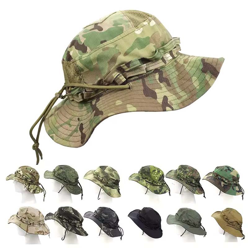 Boonie Hat Tactical - Sombrero de pescador para exteriores, sombrero