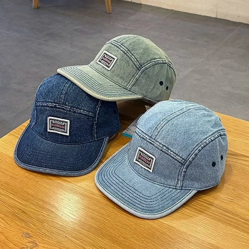 Corduroy Cap 5 Panel - Gorras de Béisbol Vintage de Mezclilla