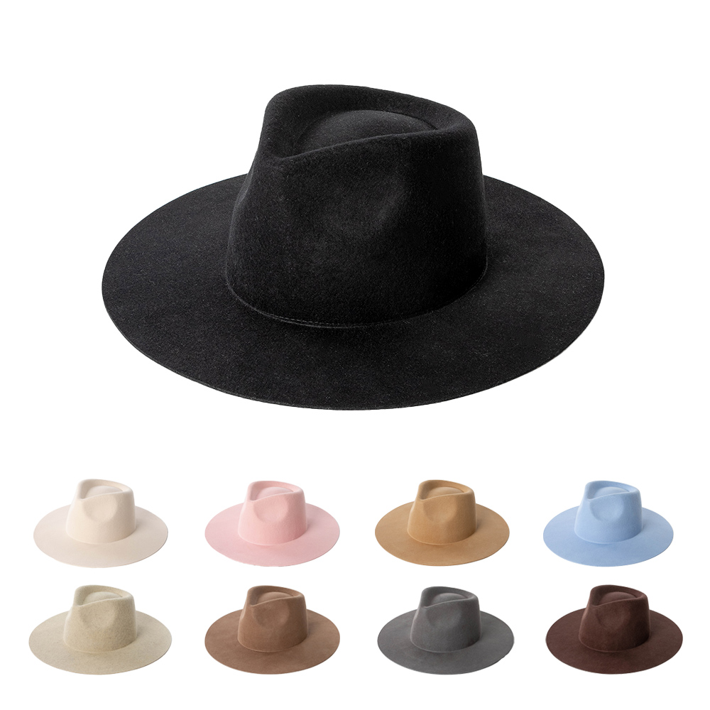 Fedora Hat Wool - Sombrero Fedora 100% fieltro de lana