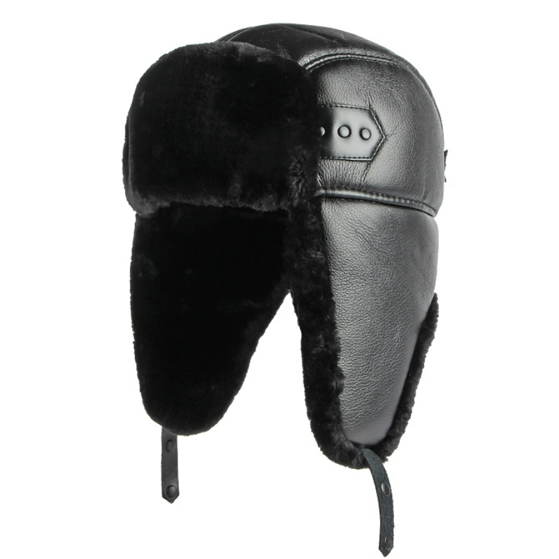 HT4002-Sombrero ruso de cuero  - Winter Trapper Hat reseña y precio